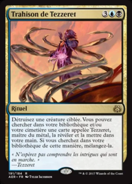 Trahison de Tezzeret, carte Magic AER 191 — extension La révolte éthérique