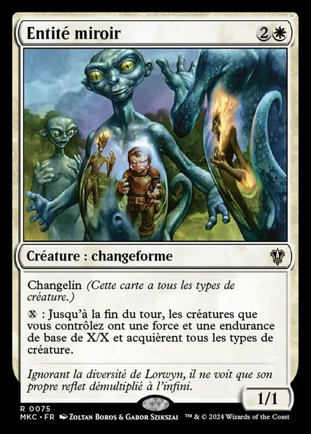 Entité miroir, carte Magic MKC 75 — extension Murders at Karlov Manor Commander