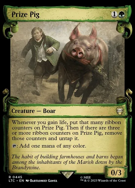 Cochon de compétition, carte Magic LTC 445 — extension Tales of Middle-earth Commander