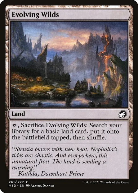 Evolving Wilds, Magic card MID 261 — Innistrad: Midnight Hunt set