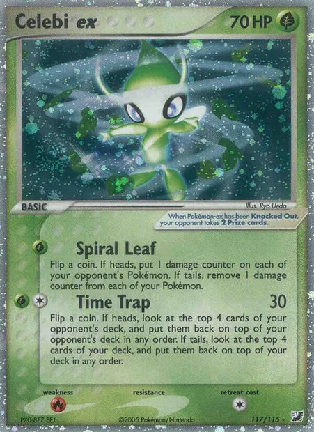 Celebi ex, Pokémon card UF 117 — Unseen Forces set