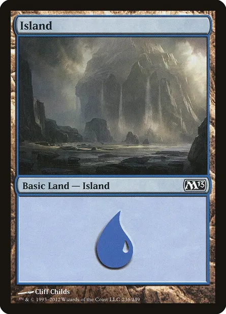 Island, Magic card M13 236 — Magic 2013 set
