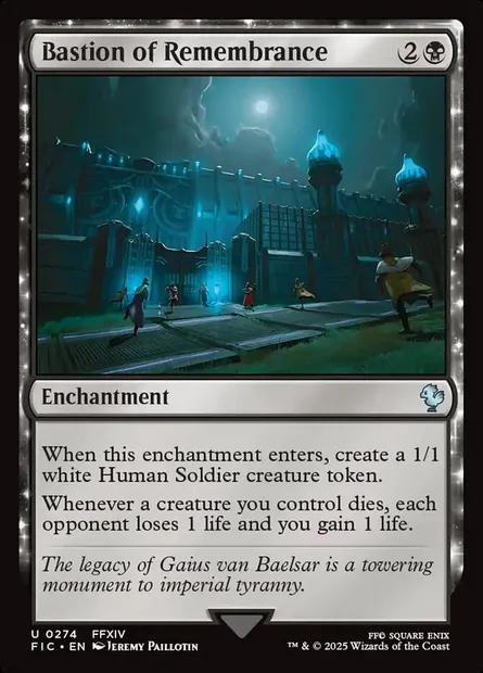 Bastion of Remembrance, Magic card FIC 274 — Final Fantasy Commander set