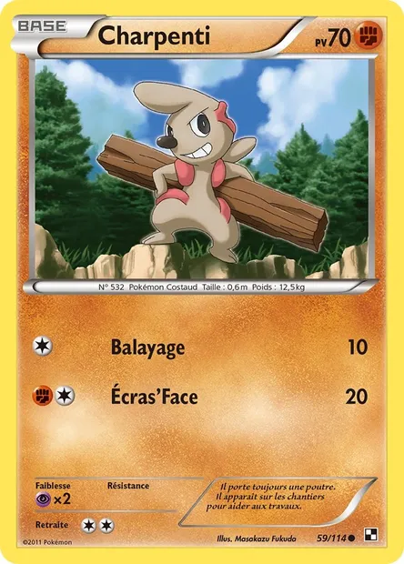 Charpenti, carte Pokémon BLW 59 — extension Noir & Blanc