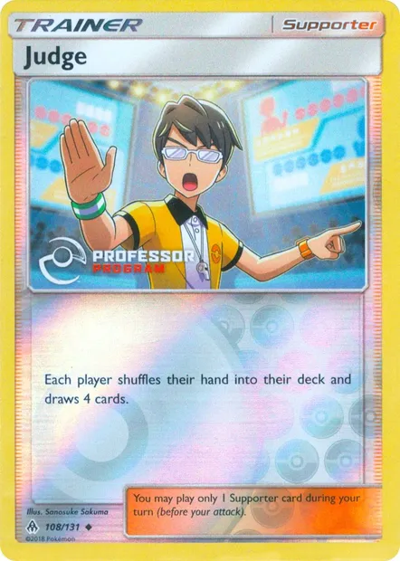 Judge, Pokémon card PROF 108-2 — Professor Program set