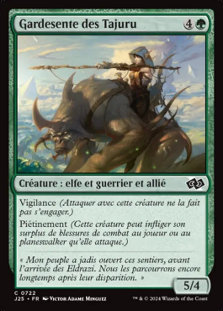Gardesente des Tajuru, carte Magic J25 722 — extension Foundations Jumpstart