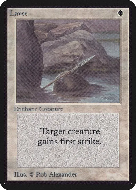 Lance, Magic card LEA 27 — Limited Edition Alpha set