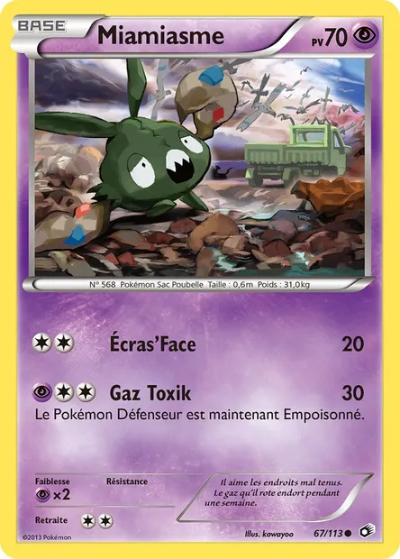 Miamiasme, carte Pokémon LTR 67 — extension Legendary Treasures