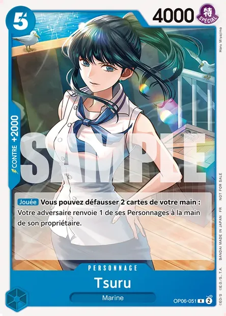 Tsuru, carte One Piece OP06-051 — extension ONE PIECE CARD THE BEST
