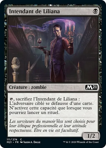 Intendant de Liliana, carte Magic M21 111 — extension Core Set 2021
