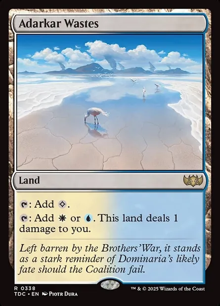 Adarkar Wastes, Magic card TDC 338 — Tarkir: Dragonstorm Commander set