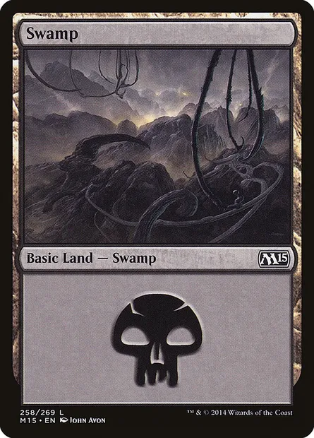 Swamp, Magic card M15 258 — Magic 2015 set