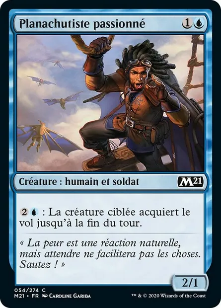 Planachutiste passionné, carte Magic M21 54 — extension Core Set 2021