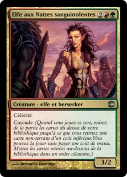 Elfe aux Nattes sanguinolentes, carte Magic ARB 50 — extension La Renaissance d'Alara