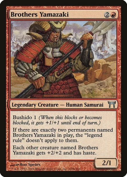 Brothers Yamazaki, carte Magic CHK 160b — extension Guerriers de Kamigawa