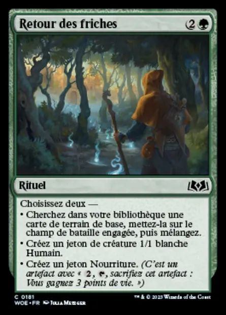 Retour des friches, carte Magic WOE 181 — extension Wilds of Eldraine