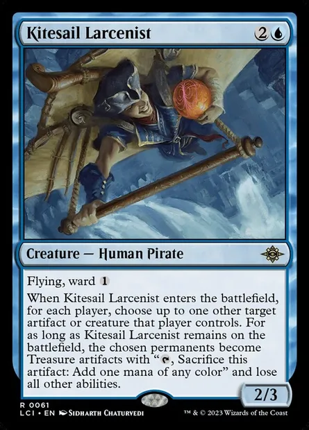 Kitesail Larcenist, Magic card LCI 61 — The Lost Caverns of Ixalan set