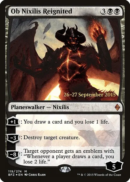 Ob Nixilis ravivé, carte Magic PBFZ 119s — extension Battle for Zendikar Promos