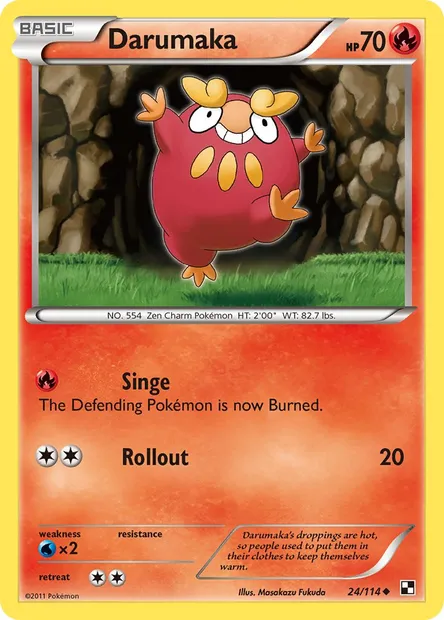 Darumaka, Pokémon card BLW 24 — Black & White set