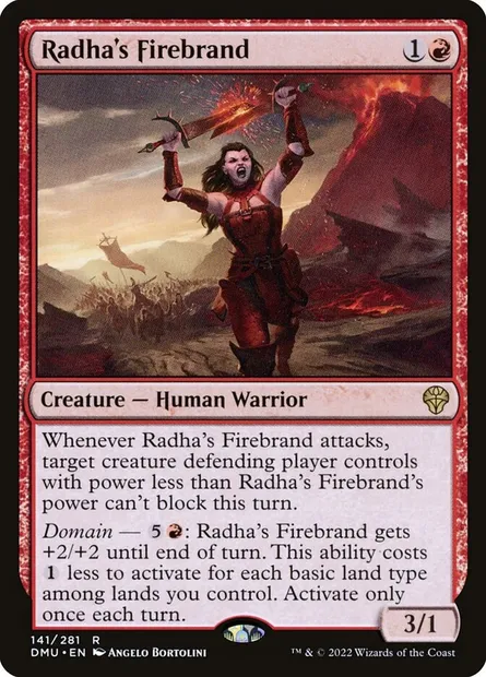 Radha's Firebrand, Magic card DMU 141 — Dominaria United set