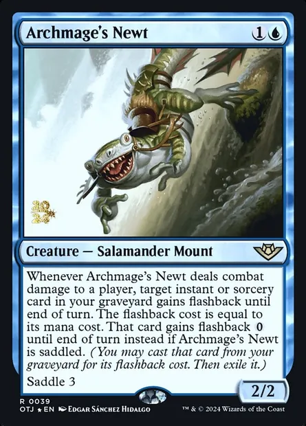 Archmage's Newt, Magic card POTJ 39s — Outlaws of Thunder Junction Promos set