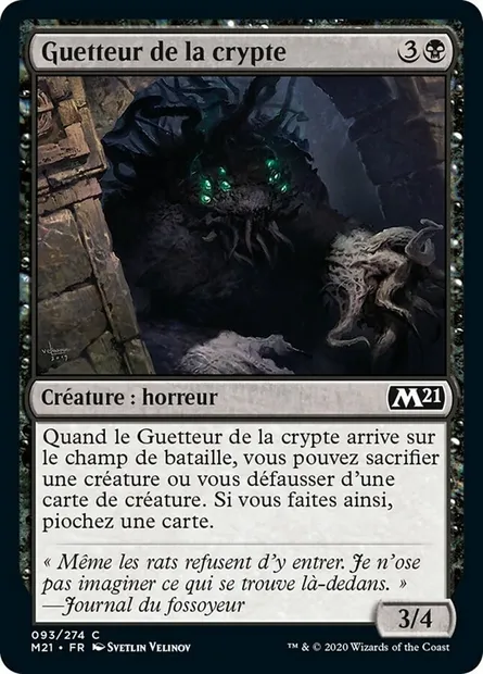 Guetteur de la crypte, carte Magic M21 93 — extension Core Set 2021