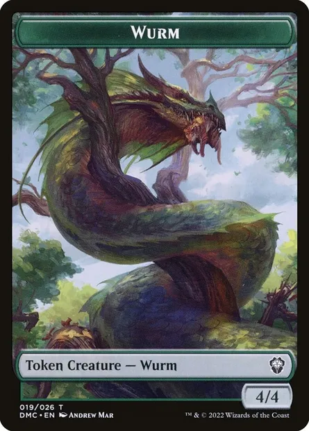 Wurm, Magic card TDMU 19 — Dominaria United Tokens set