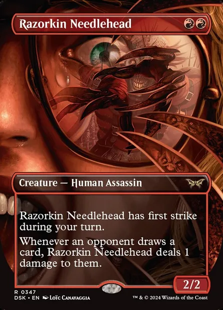 Razorkin Needlehead, Magic card DSK 347 — Duskmourn: House of Horror set