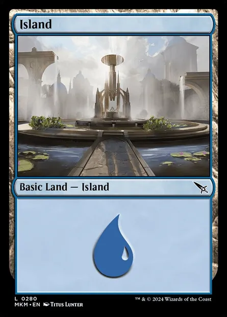 Island, Magic card MKM 280 — Murders at Karlov Manor set