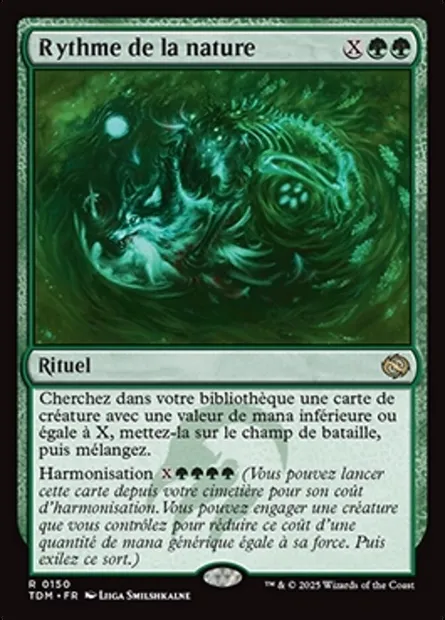 Rythme de la nature, carte Magic TDM 150 — extension Tarkir: Dragonstorm