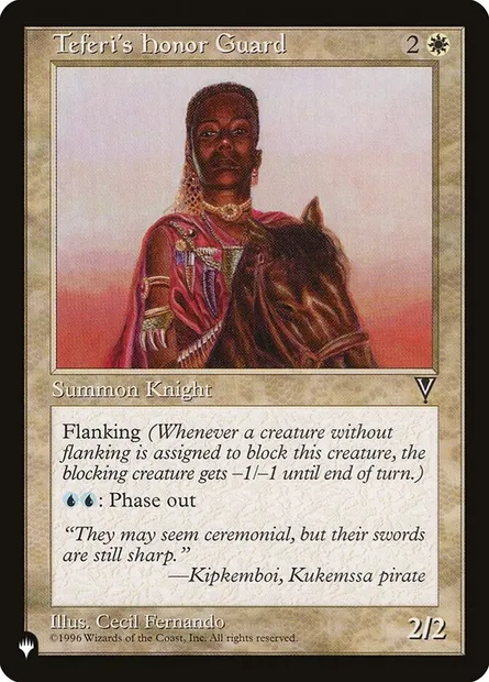 Teferi's Honor Guard, Magic card PLST VIS-22 — The List set