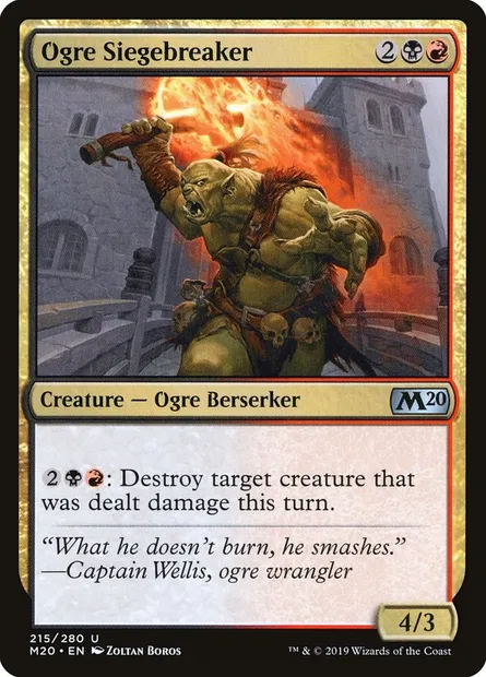 Ogre Siegebreaker, Magic card M20 215 — Core Set 2020 set