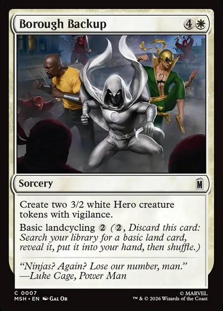 Borough Backup, Magic card MSH 7 — Marvel Super Heroes set