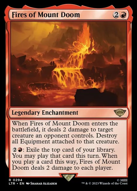 Fires of Mount Doom, Magic card LTR 294 — The Lord of the Rings: Tales of Middle-earth set