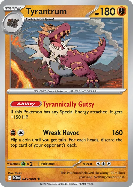 Tyrantrum, Pokémon card POR 045 — Perfect Order set