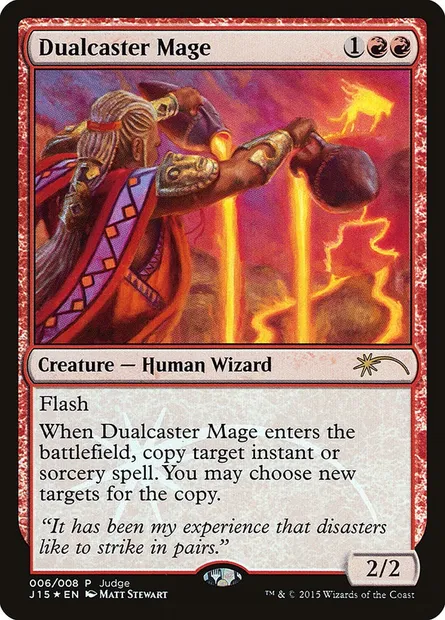 Dualcaster Mage, Magic card J15 6 — Judge Gift Cards 2015 set
