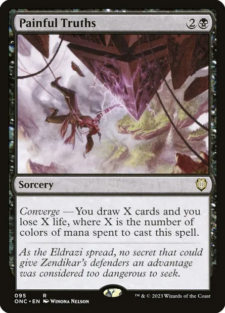 Painful Truths, Magic card ONC 95 — Phyrexia: All Will Be One Commander set