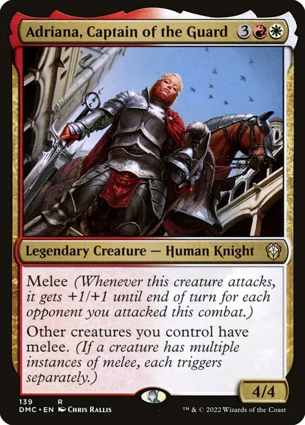 Adriana, Captain of the Guard, Magic card DMC 139 — Dominaria United Commander set