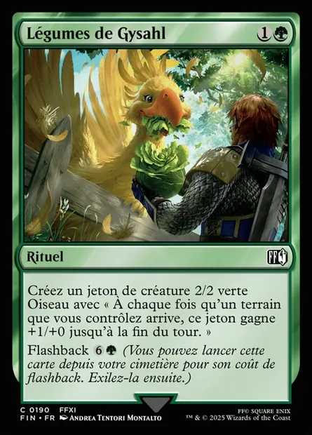 Légumes de Gysahl, carte Magic FIN 190 — extension Final Fantasy