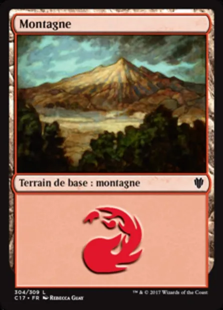 Montagne, carte Magic C17 304 — extension Commander 2017