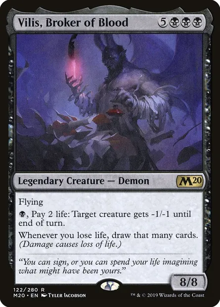 Vilis, Broker of Blood, Magic card M20 122 — Core Set 2020 set