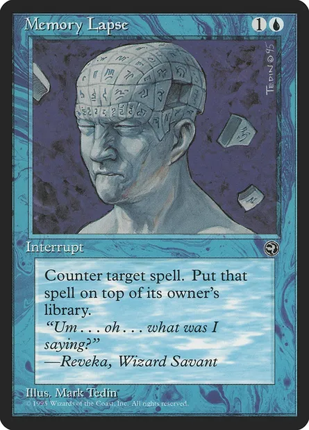 Memory Lapse, Magic card HML 32a — Homelands set