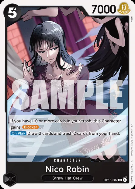 Nico Robin, One Piece card OP15-087 — ADVENTURE ON KAMI’S ISLAND set