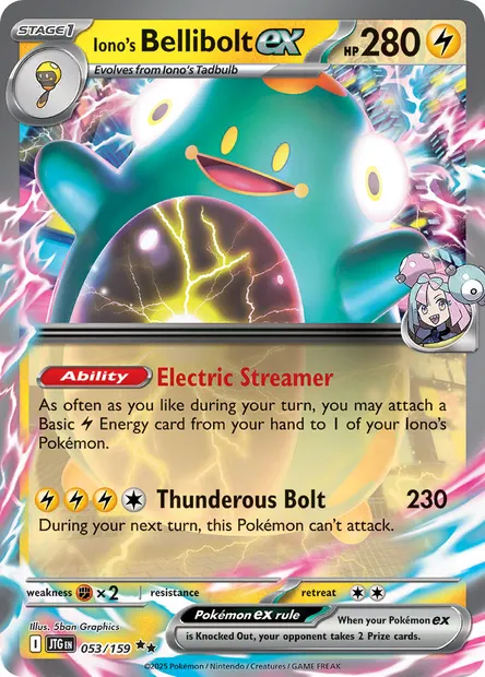 Iono's Bellibolt ex, Pokémon card JTG 053 — Journey Together set