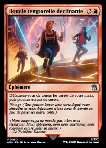 Boucle temporelle déclinante, carte Magic WHO 80 — extension Doctor Who