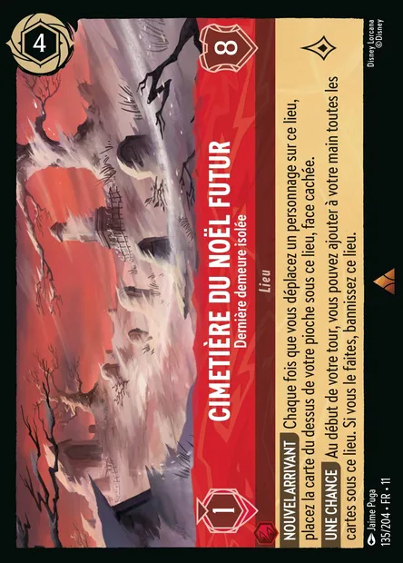 Cimetière du Noël futur - Dernière demeure isolée, carte Disney Lorcana CH11-135 — extension Givresort