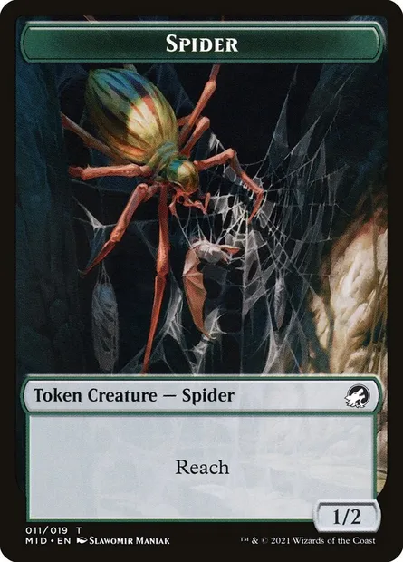 Spider, Magic card TMID 11 — Innistrad: Midnight Hunt Tokens set