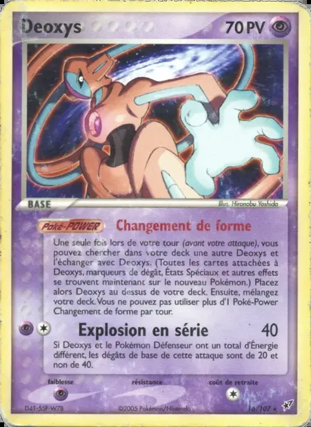 Deoxys, carte Pokémon DX 16 — extension EX Deoxys