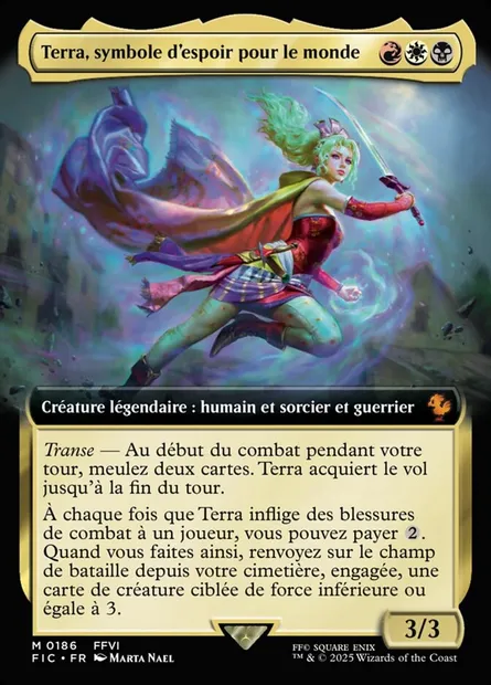 Terra, symbole d'espoir pour le monde, carte Magic FIC 186 — extension Final Fantasy Commander