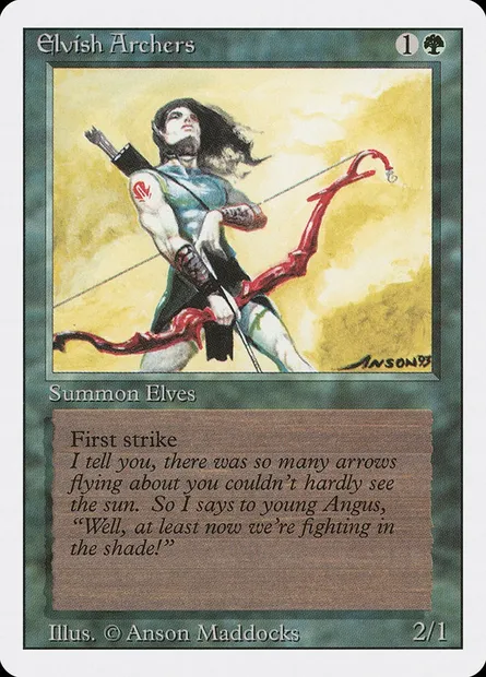 Archers elfes, carte Magic 3ED 193 — extension Revised Edition